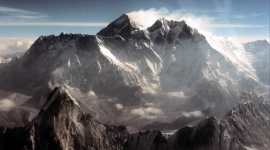 Aerial view of Mount Everest, Lhotse & Nuptse
